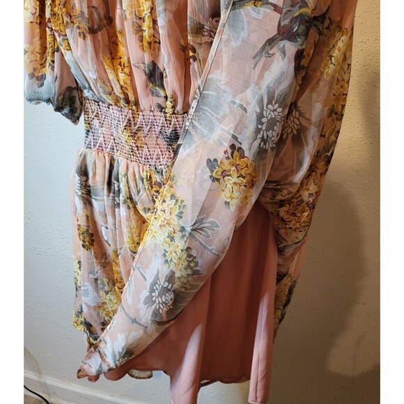 Anthropologie Amaranth Puff-Sleeved Mini Dress Not So Serious NWT Size XS - Picture 4 of 4